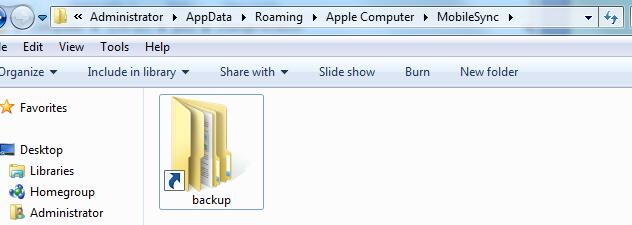 Relocated iTunes Backup Location - Symbolic Link/Junction