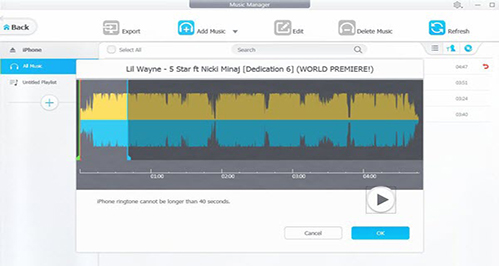 Make iPhone ringtone with DearMob iPhone Manager