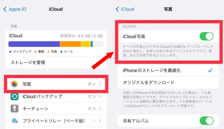 iCloud ʐ^ Abv[hȂ