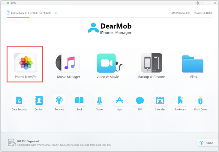 DearMob Main UI
