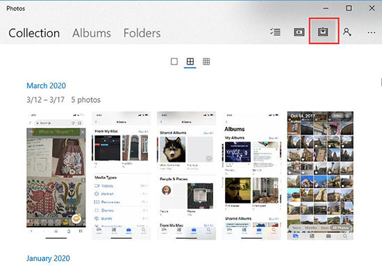 Import photos from the Photos App