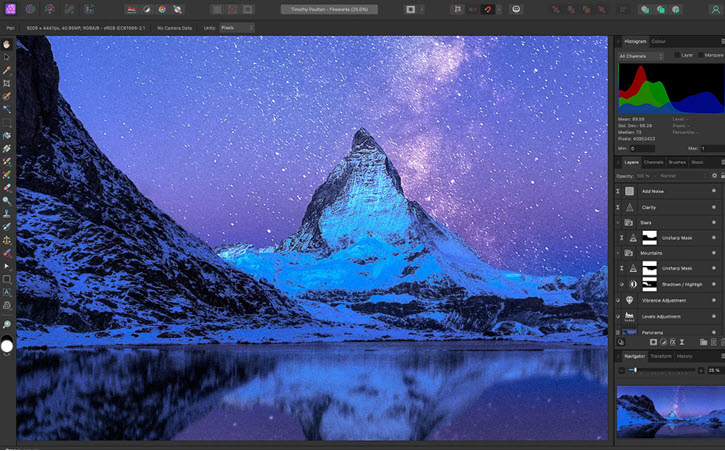 Affinity Photo User Interface