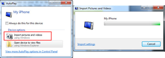 Import all photos via AutoPlay