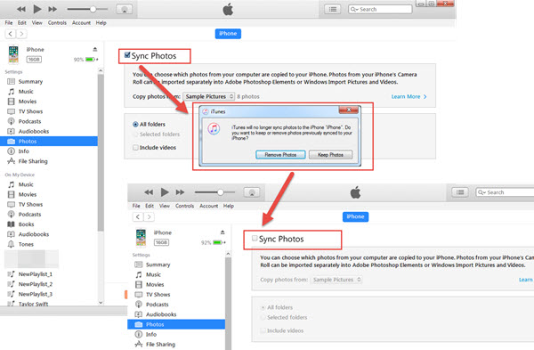 How to Remove Synced Photos from iPhone iTunes