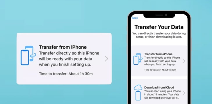 iphone transfer move device closer to continue