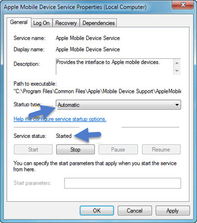 Restart Apple Mobile Device Service