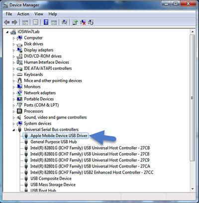 Update Apple Mobile Device USB Driver 