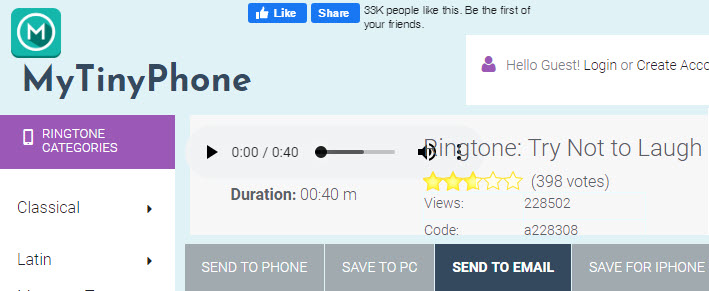 my tiny phone ringtones free