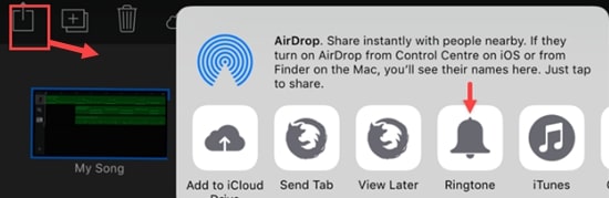 Share clips as Ringtone in Garageband