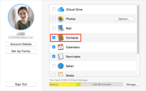 how to download contacts onto mac