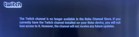 is there a twitch app for roku