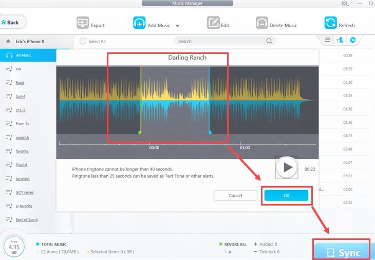 garageband ringtone itunes