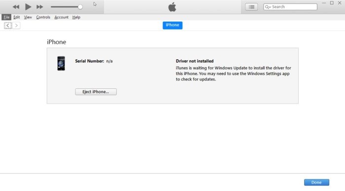 Itunes is waiting for windows update to install driver что делать