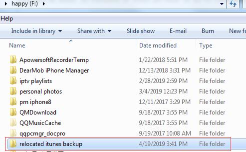 how to change itunes backup location on computer