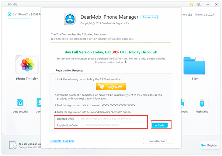 dearmob iphone manager coupon